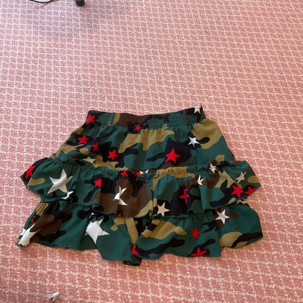 Camouflage Ruffle Skirt